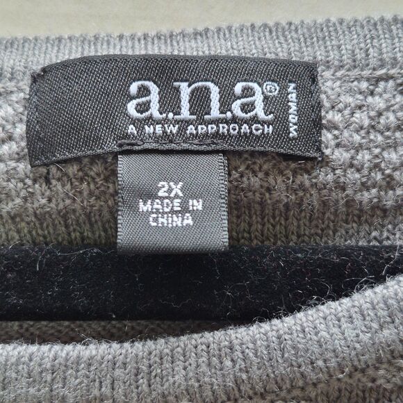 Ana A New Approach Womens 2X Light Sweater Shirt 100% Acrylic, Long Sleeves. - Picture 5 of 6